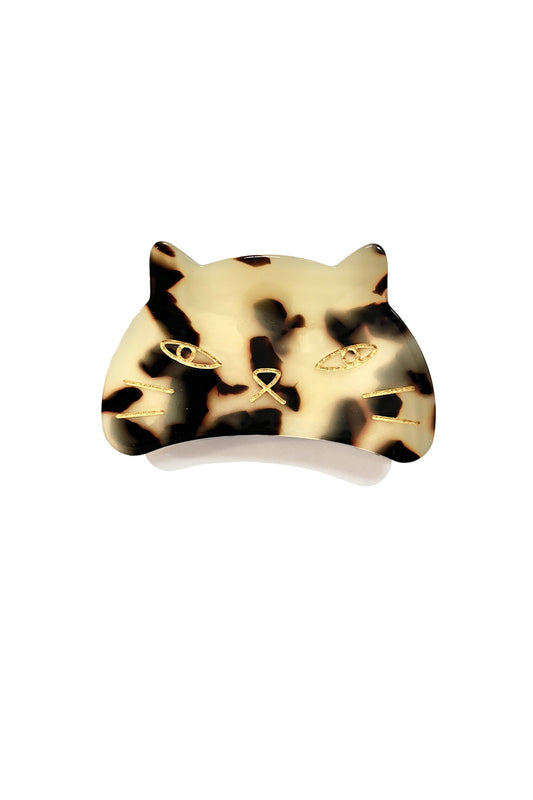 Etched Large Cat Jaw Clip White Tokyo | Anna Sui