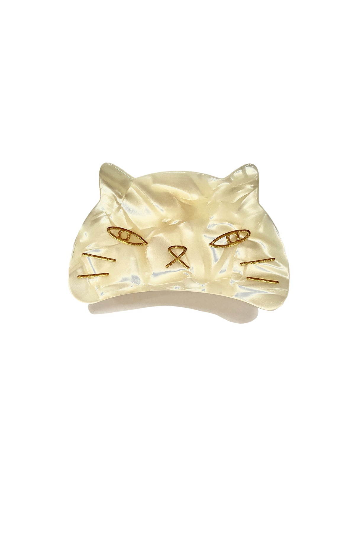 Etched Large Cat Jaw Clip Ivory | Anna Sui