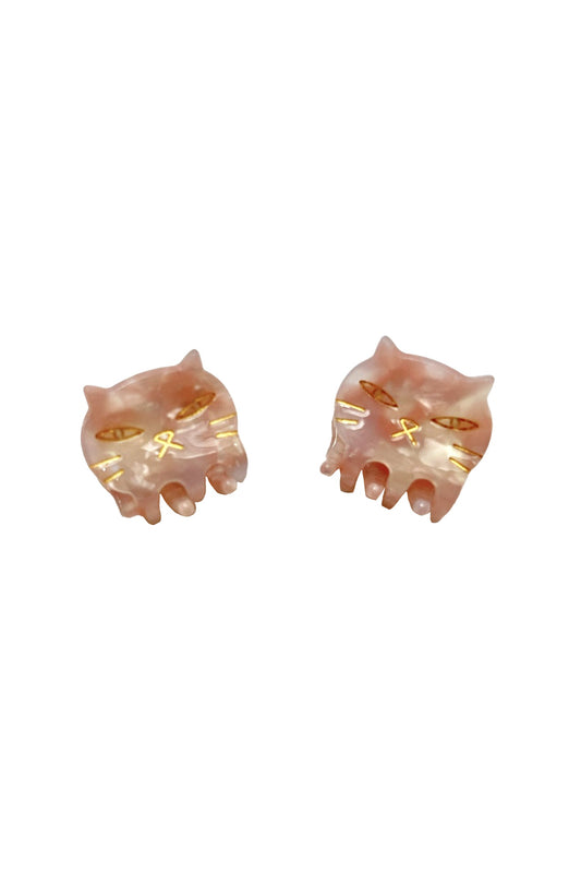 Pastel Meow Cat Jaw Clip Pair Rose Quartz | Anna Sui
