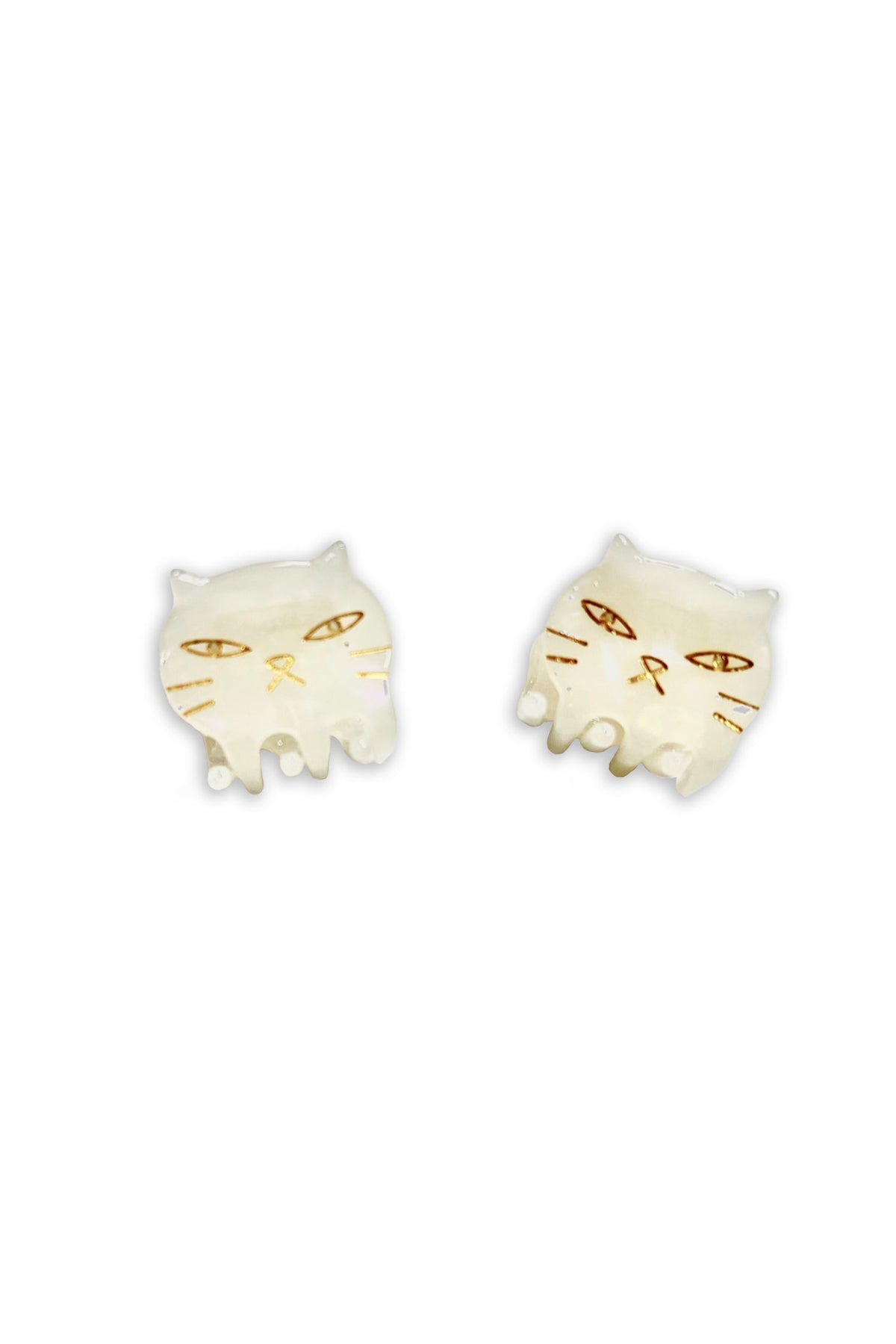 Pastel Meow Cat Jaw Pair Ivory | Anna Sui