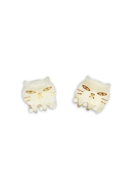 Pastel Meow Cat Jaw Pair Ivory | Anna Sui