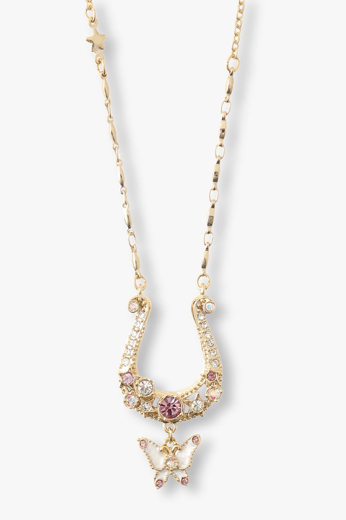 Lucky Horseshoe Charm Necklace - Gold | Anna Sui