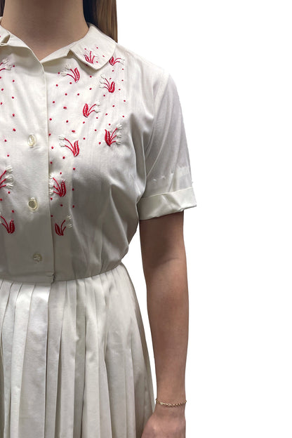 Vintage Peck + Peck Collared A-line Pleated Dress | Anna Sui