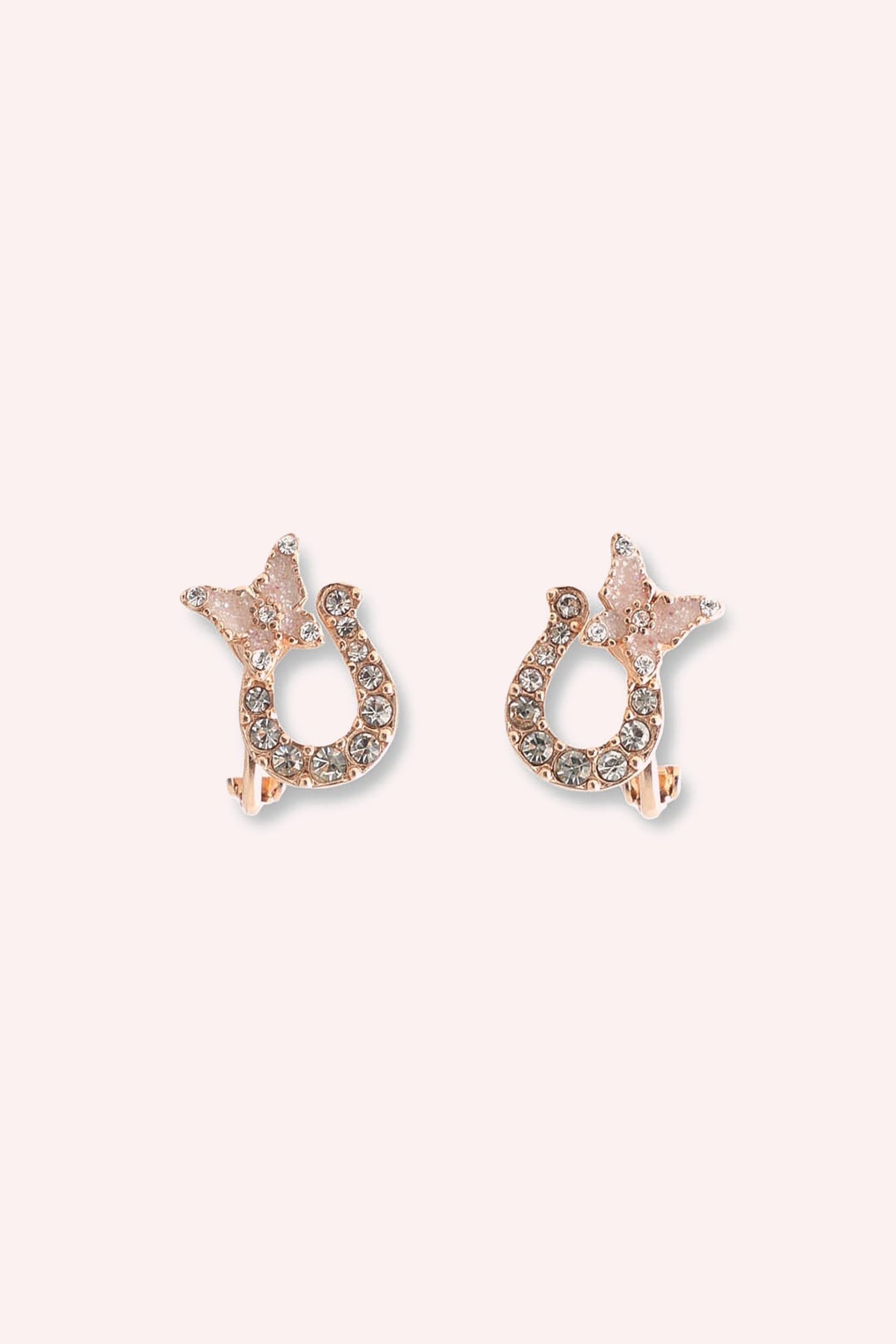 Lucky Horseshoe Stud Earrings - Rose Gold | Anna Sui