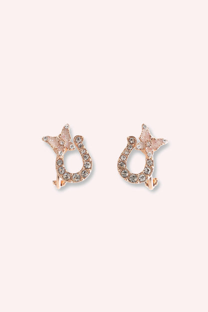 Lucky Horseshoe Stud Earrings - Rose Gold | Anna Sui