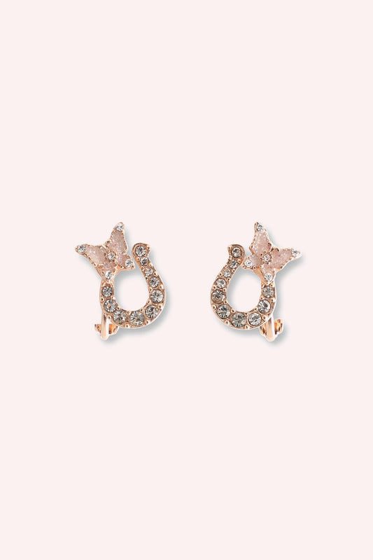 Lucky Horseshoe Stud Earrings - Rose Gold | Anna Sui