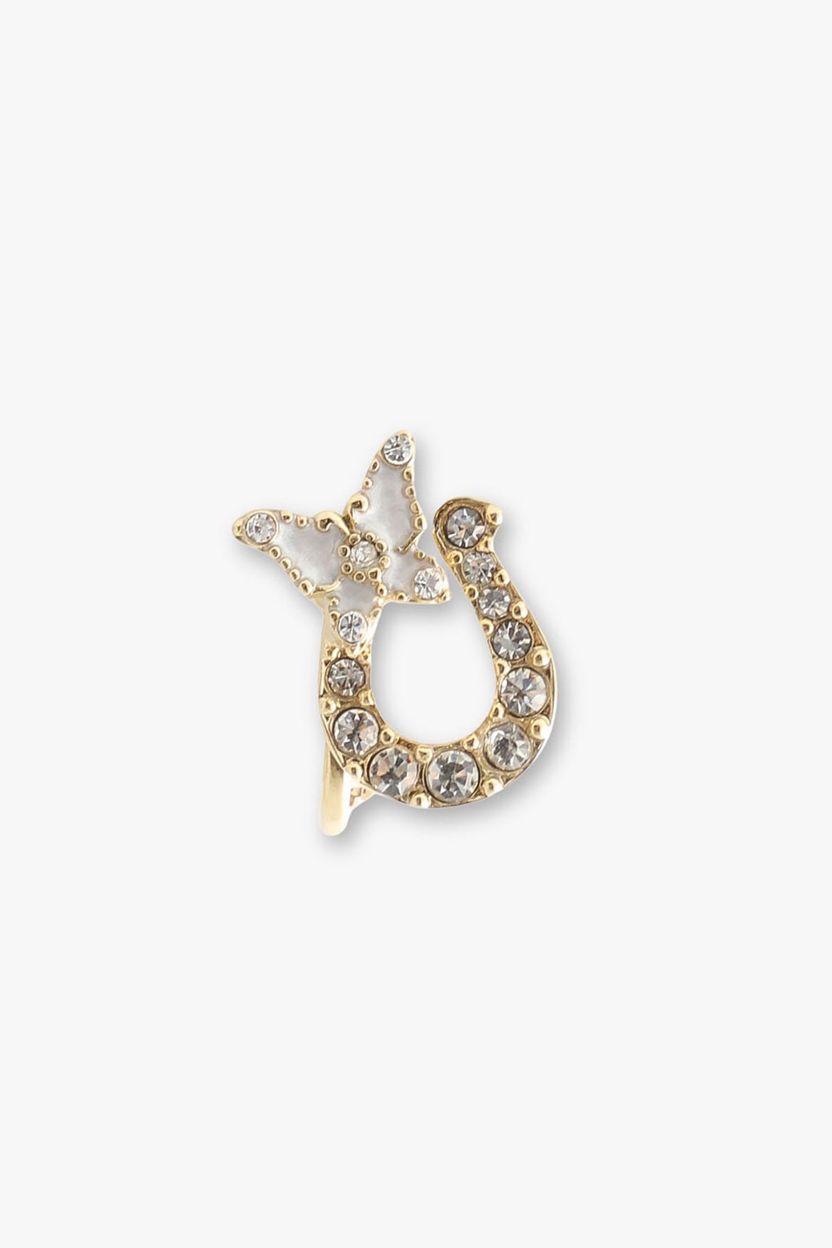Lucky Horseshoe Stud Earrings - Gold | Anna Sui
