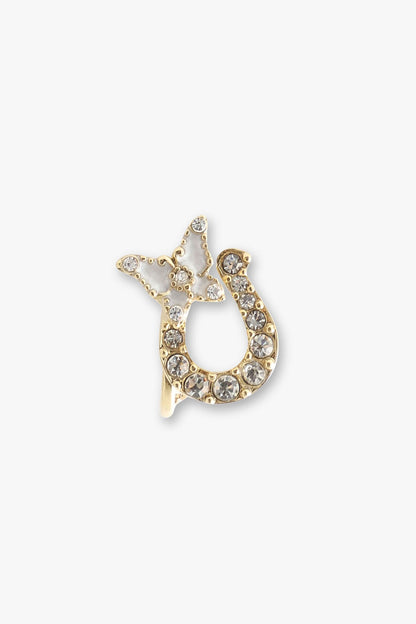Lucky Horseshoe Stud Earrings - Gold | Anna Sui