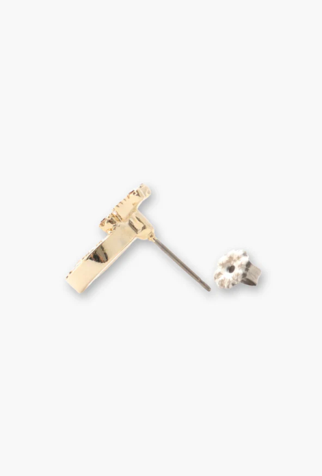 Lucky Horseshoe Stud Earrings - Gold | Anna Sui