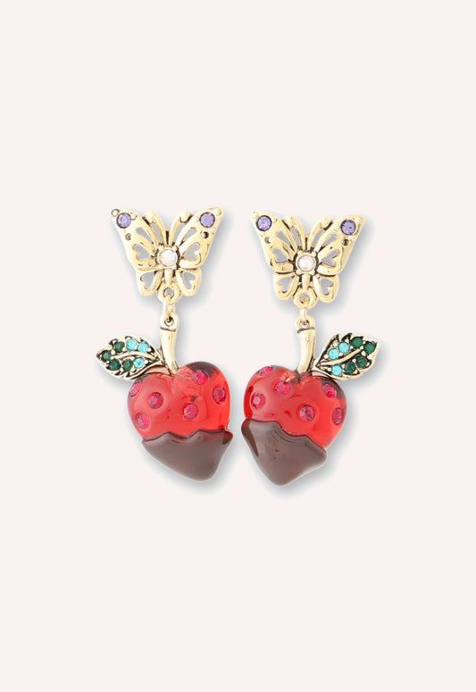 Chocolate Covered Strawberry Earrings - Red Multi | Anna Sui