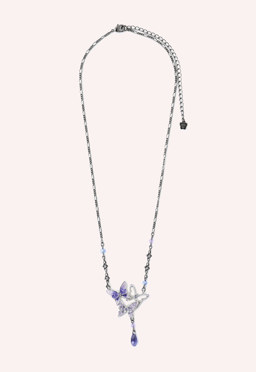Bejeweled Butterfly Princess Necklace - Violet Gunmetal | Anna Sui