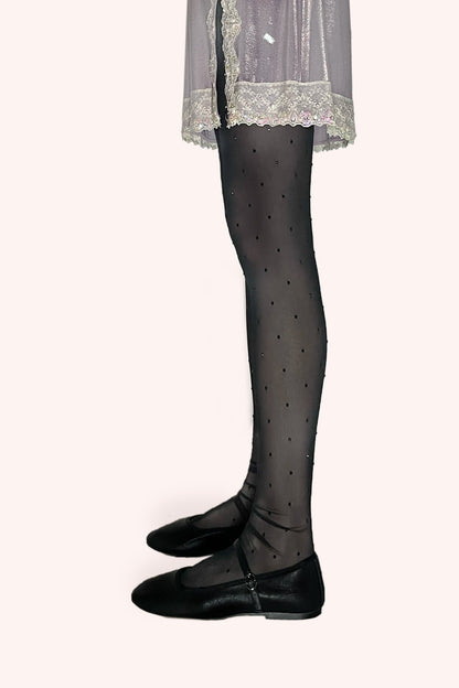 Rhinestone Mesh Leggings | Anna Sui