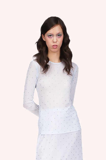 Rhinestone Mesh Top | Anna Sui
