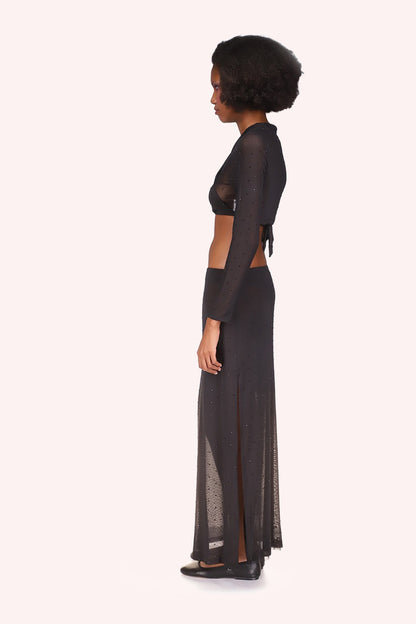 Rhinestone Mesh Tie Top | Anna Sui