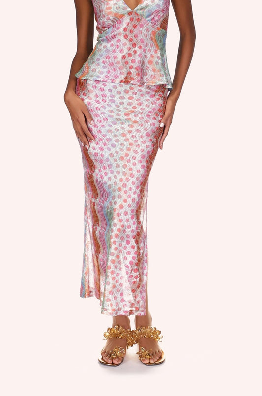 Swirly Rainbow Knit Skirt | Anna Sui