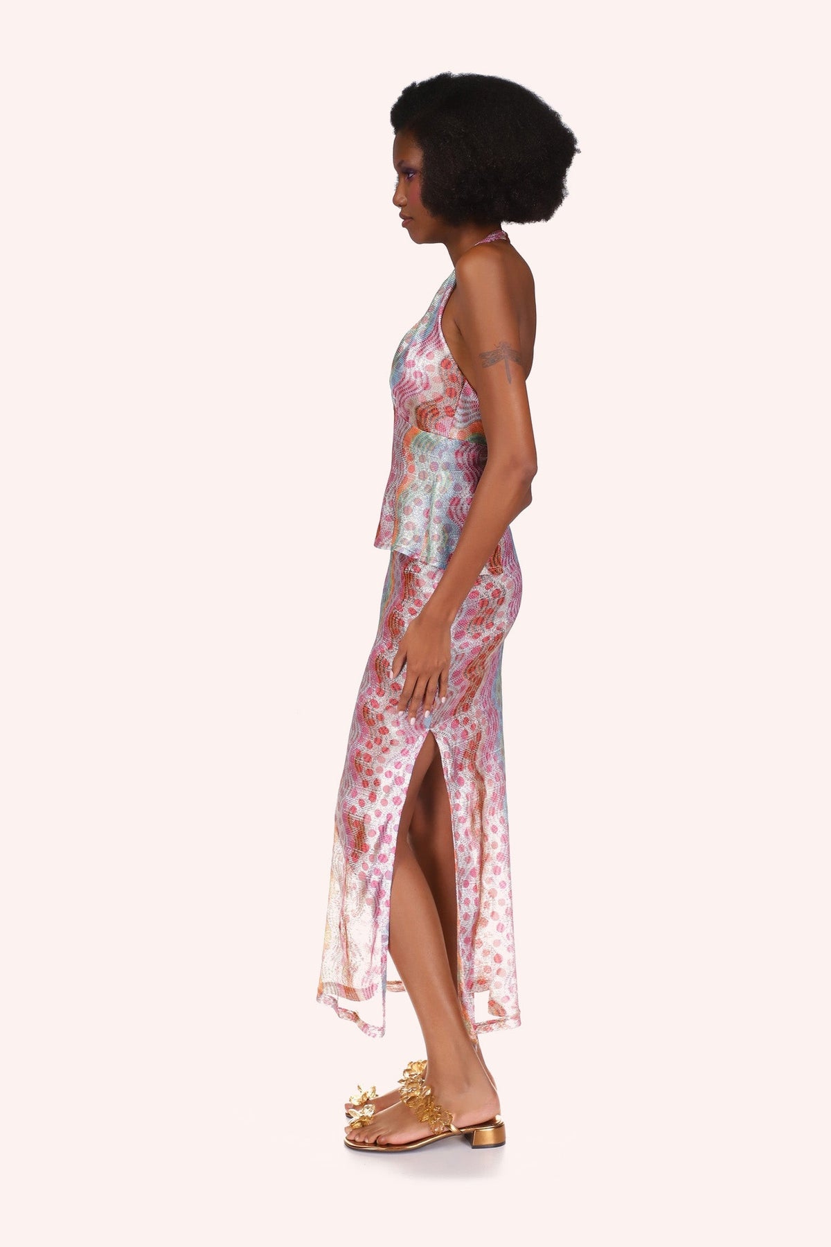 Swirly Rainbow Knit Skirt | Anna Sui