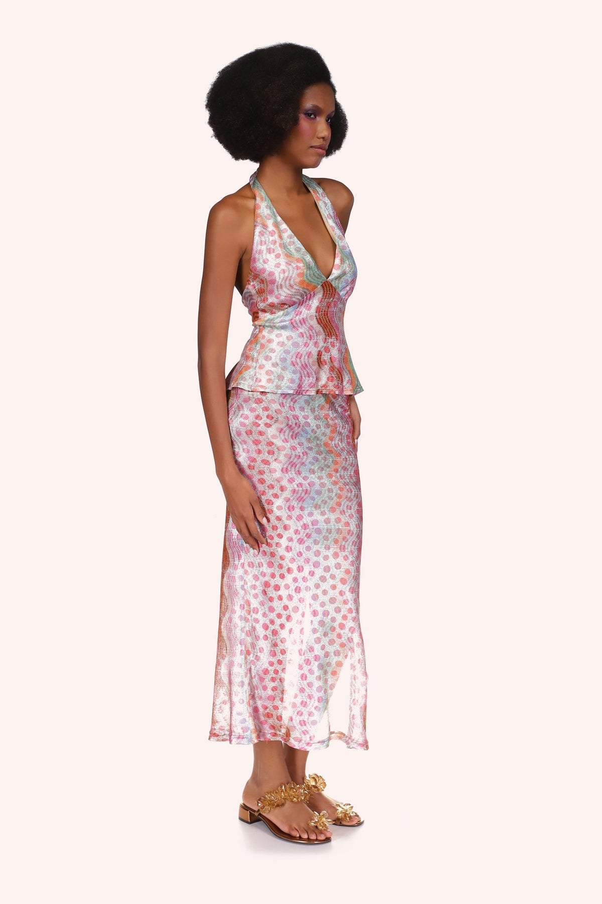 Swirly Rainbow Knit Skirt | Anna Sui