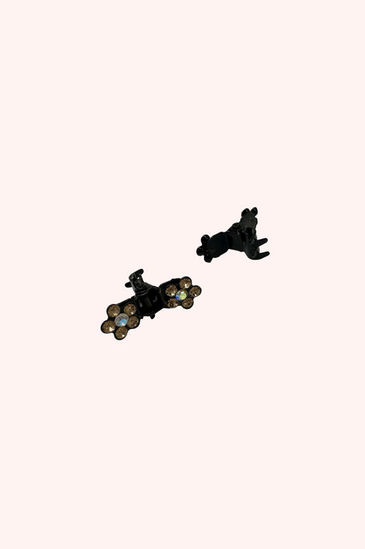 Baby Gemstone Daisy Jaw Clip Pair Gold | Anna Sui