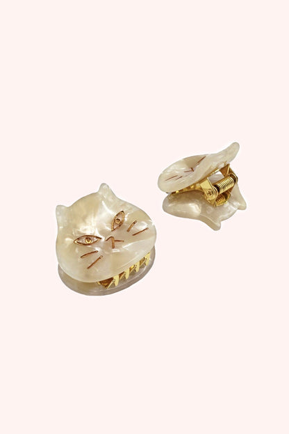 The Cat's Meow Jaw Clip Pair Ivory | Anna Sui