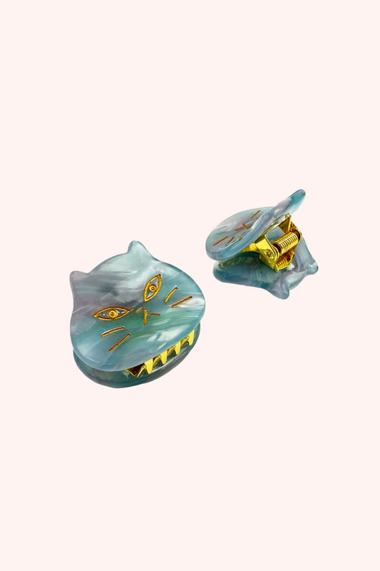 The Cat's Meow Jaw Clip Pair Sky Blue | Anna Sui