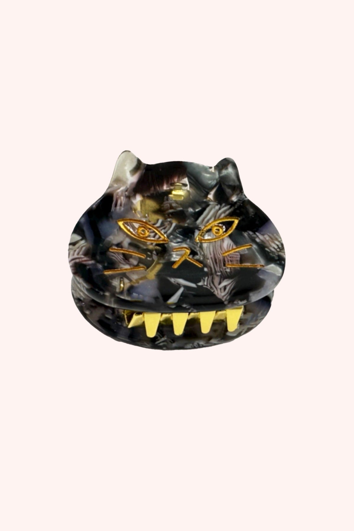 The Cat's Meow Cat Jaw Clip Pair Black Multi | Anna Sui