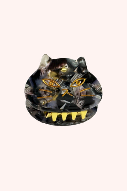 The Cat's Meow Cat Jaw Clip Pair Black Multi | Anna Sui