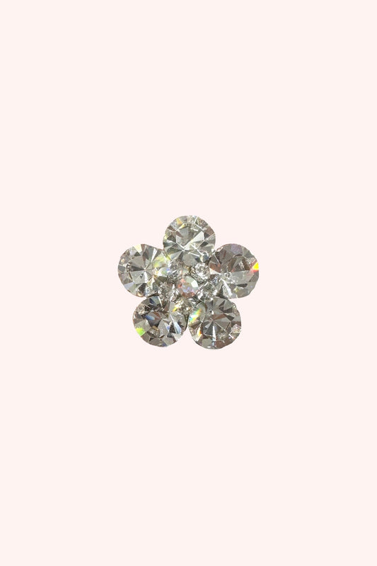 Gemstone Flower Hair Pin - Silver | Anna Sui