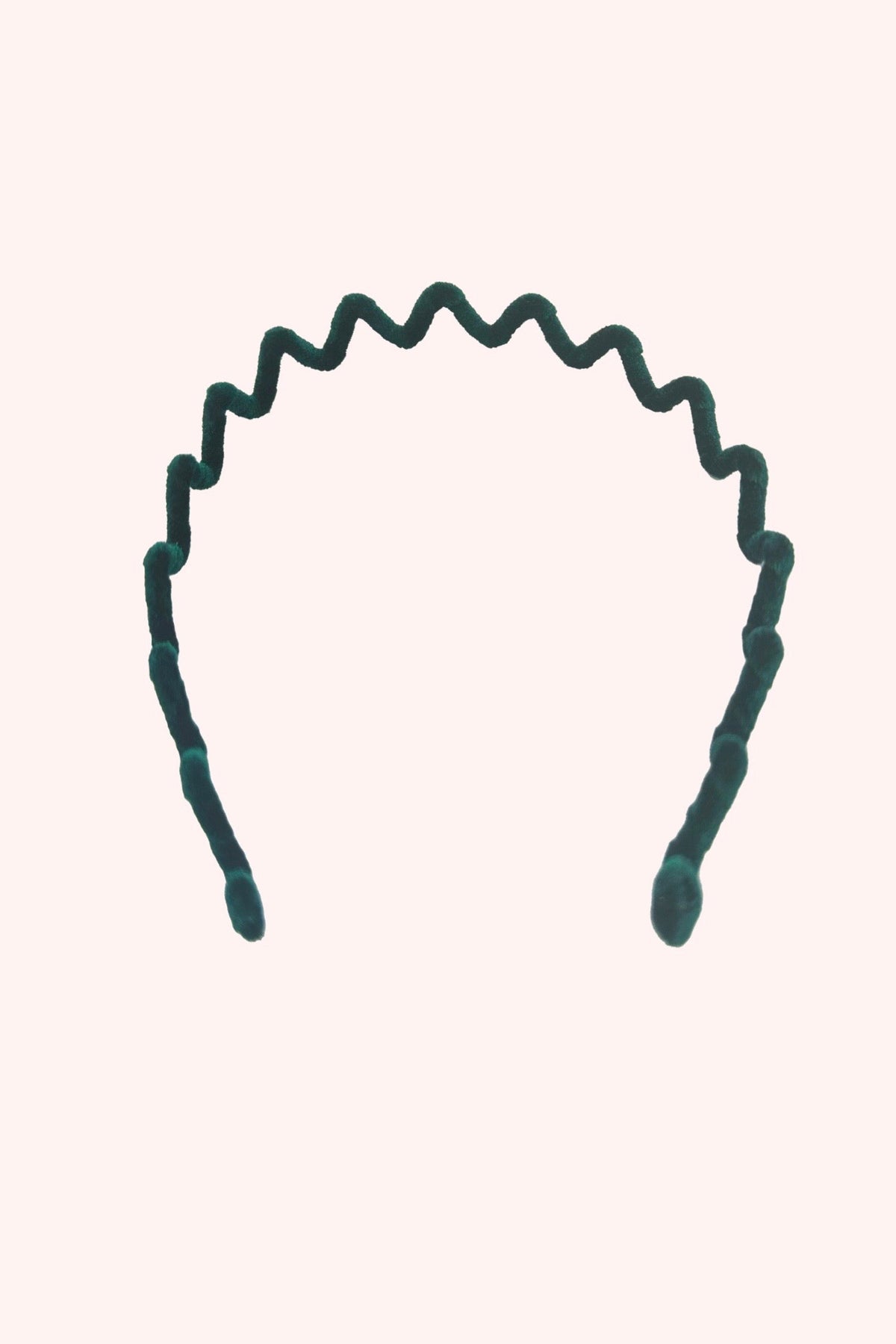 Wavy Velvet Headband Emerald | Anna Sui