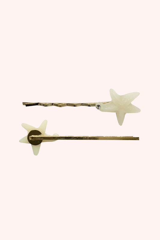 Ivory Starfish Hair Pin Pair | Anna Sui