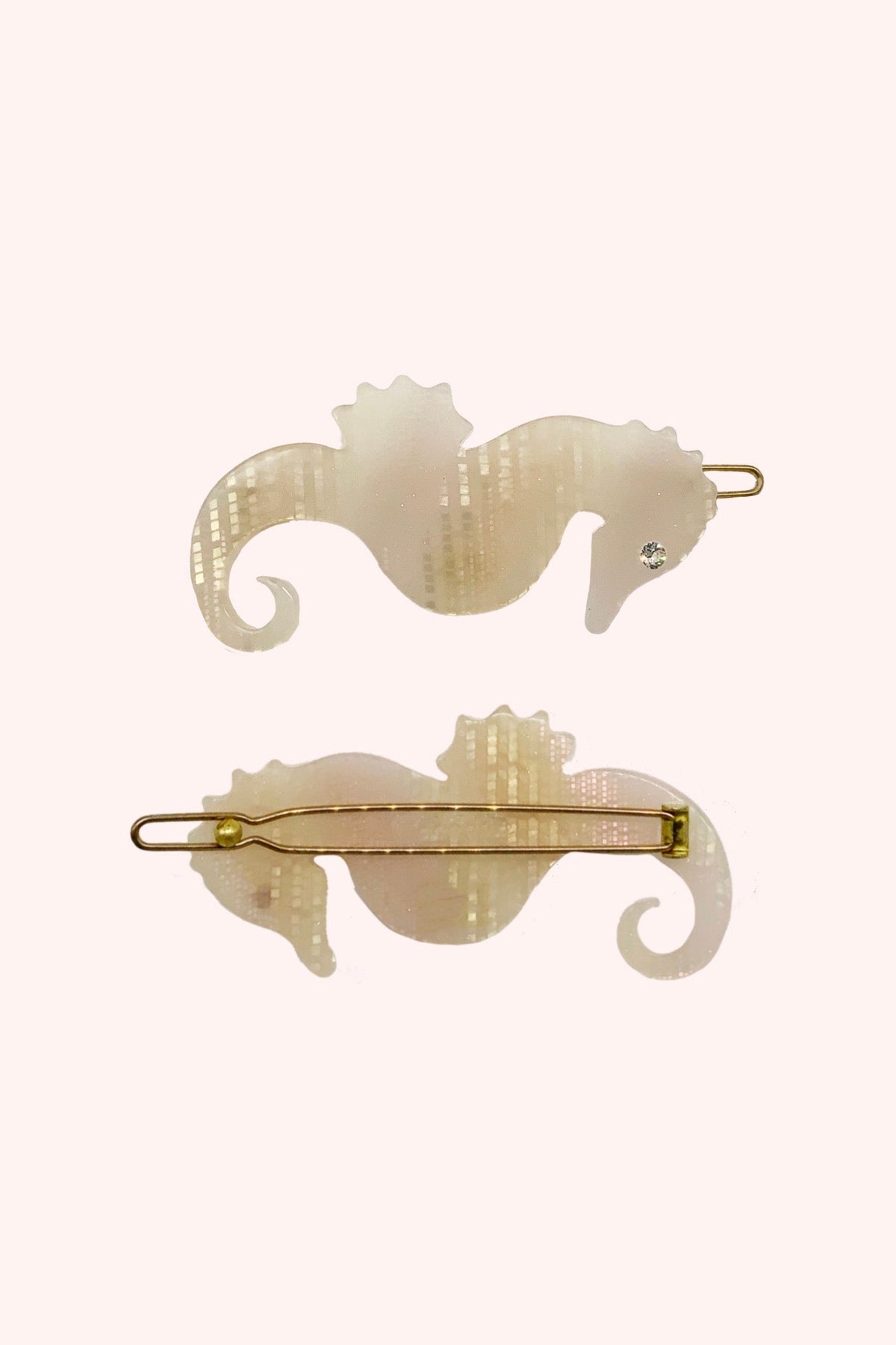 Sweet Seahorse Hair Pin Pink Glitz | Anna Sui