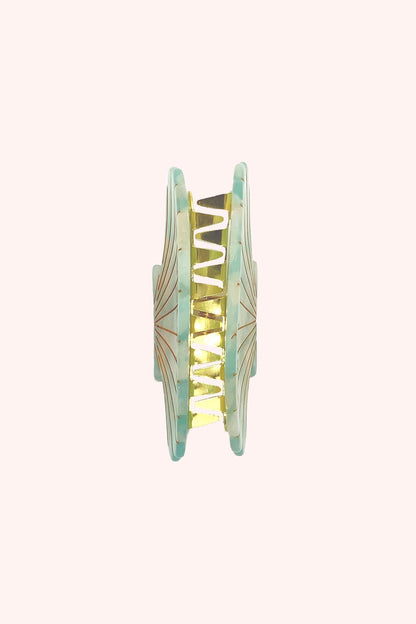Large Light Aqua Sea Shell Clamp Clip | Anna Sui