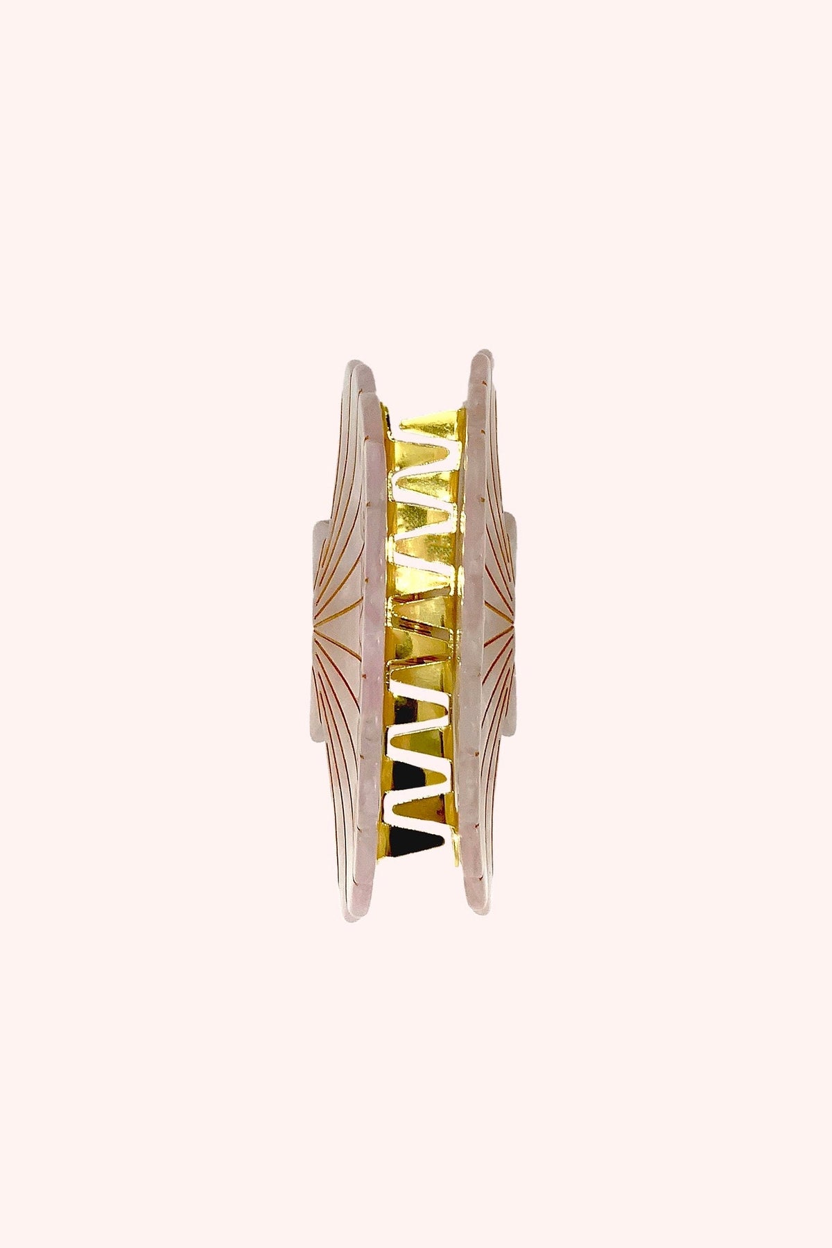 Large Rosie Pink Pastel Sea Shell Jaw Clip | Anna Sui