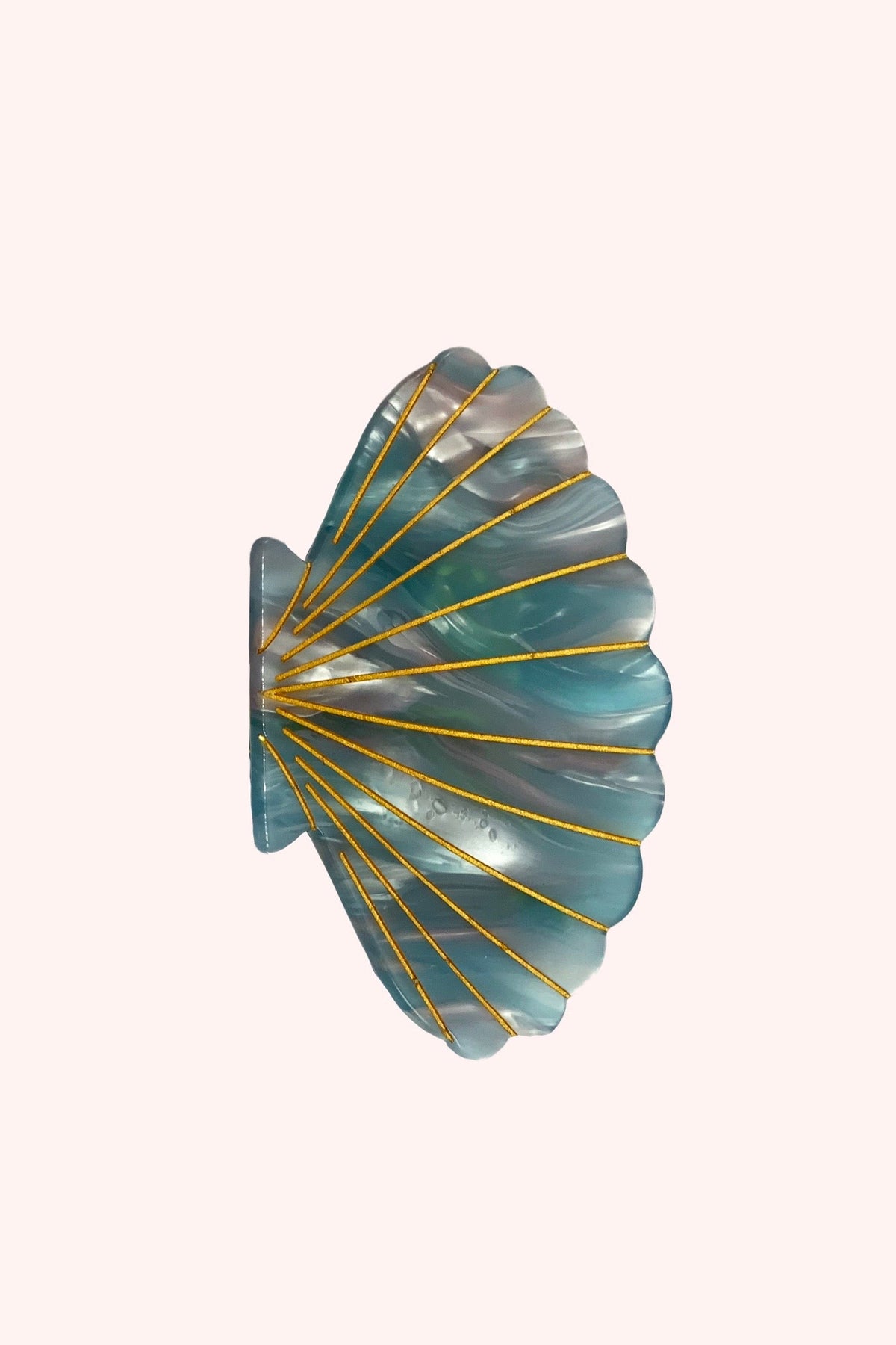 Large Blue Marine Pastel Sea Shell Jaw Clip | Anna Sui