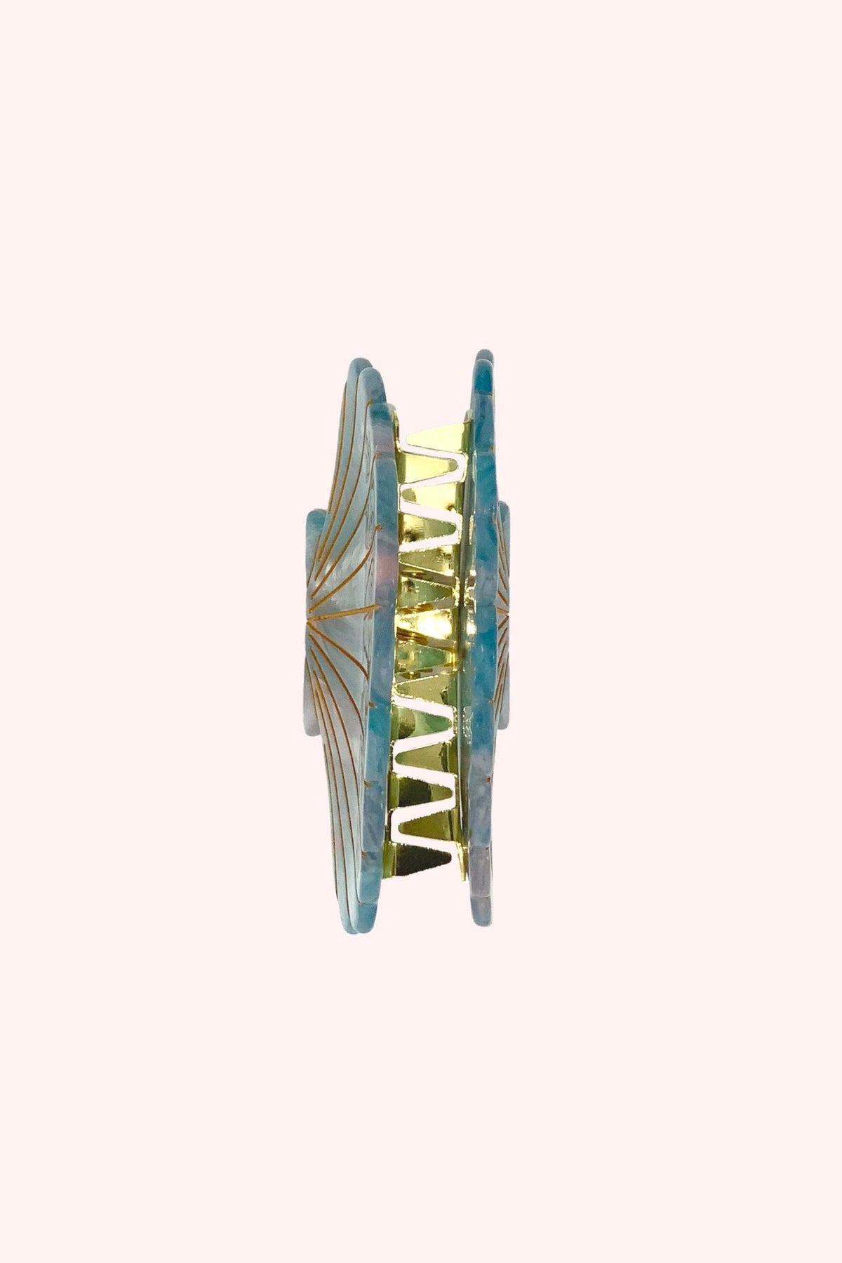 Large Blue Marine Pastel Sea Shell Jaw Clip | Anna Sui