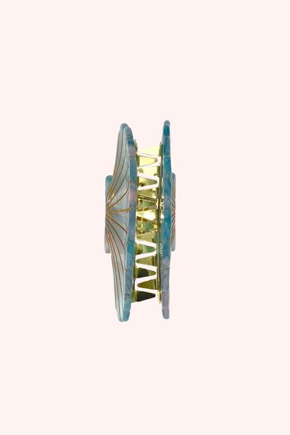 Large Blue Marine Pastel Sea Shell Jaw Clip | Anna Sui