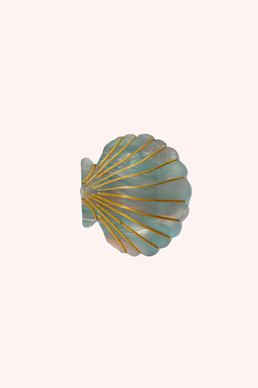 Medium Lavender Aqua Pastel Sea Shell Jaw Clip | Anna Sui