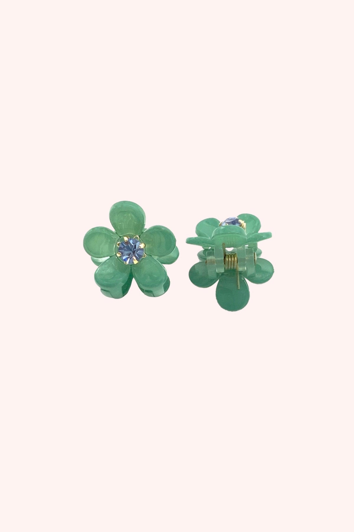 Mini Daisy Claw Clip Pair Teal | Anna Sui