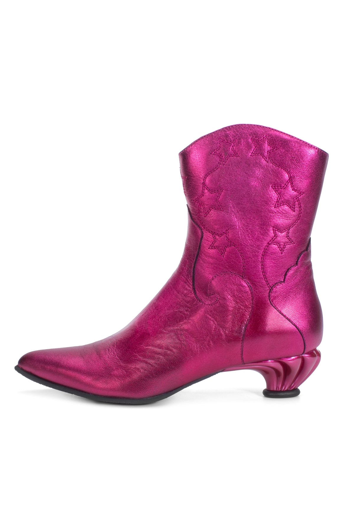 John Fluevog Western Boot - Metallic Azalea | Anna Sui