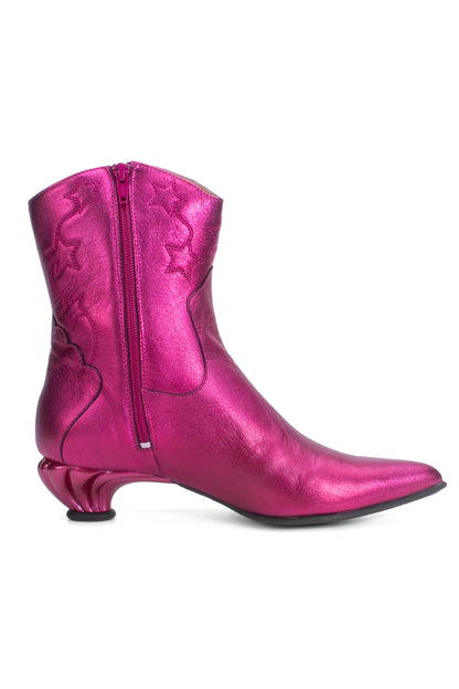 John Fluevog Western Boot - Metallic Azalea | Anna Sui