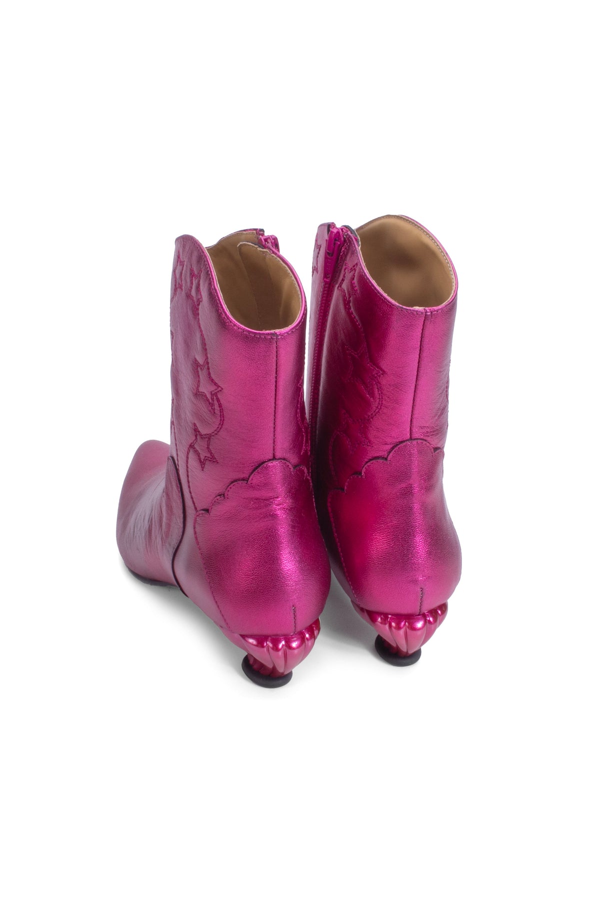 John Fluevog Western Boot - Metallic Azalea | Anna Sui