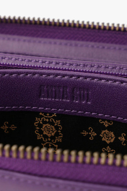 Purple Retro Button Wallet | Anna Sui