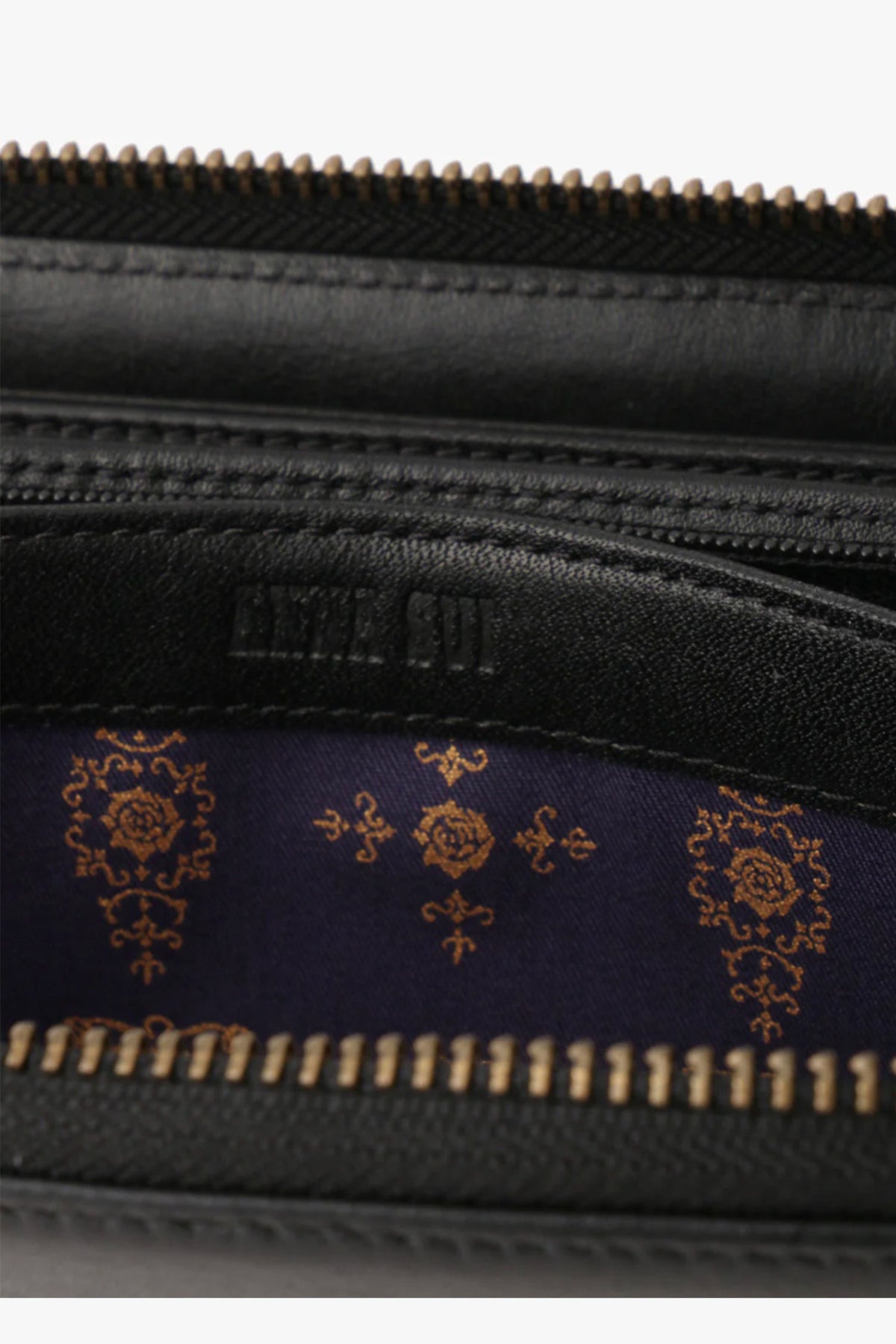Black Retro Button Wallet | Anna Sui