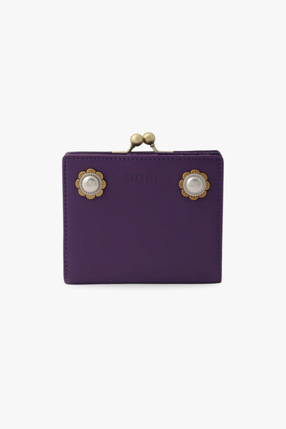Purple Retro Button Small Wallet | Anna Sui