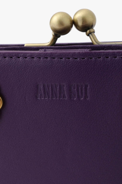 Purple Retro Button Small Wallet | Anna Sui