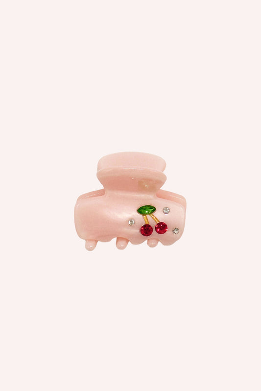 Pink Sweet Baby Cherries Mini Crystal Clip | Anna Sui