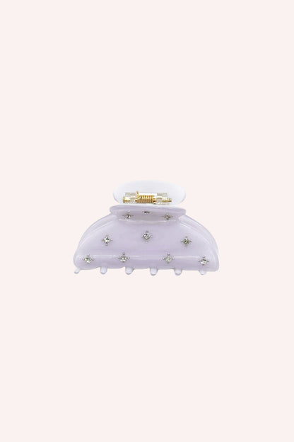 Lavender Medium Pastel Crystal Jaw Clip | Anna Sui