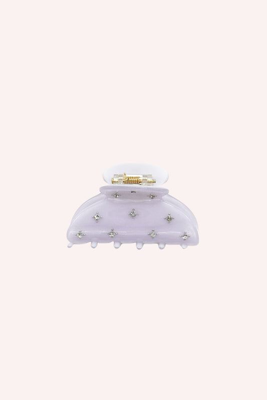 Lavender Medium Pastel Crystal Jaw Clip | Anna Sui