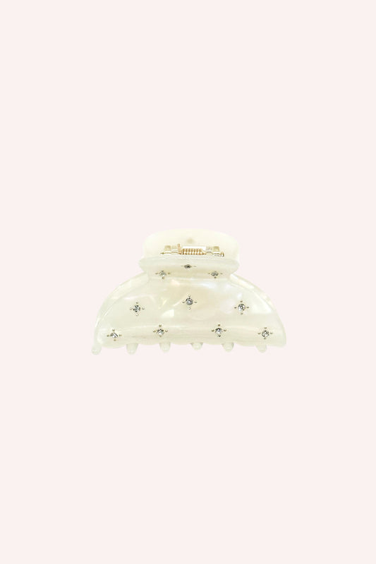 Pearl Medium Pastel Crystal Jaw Clip | Anna Sui