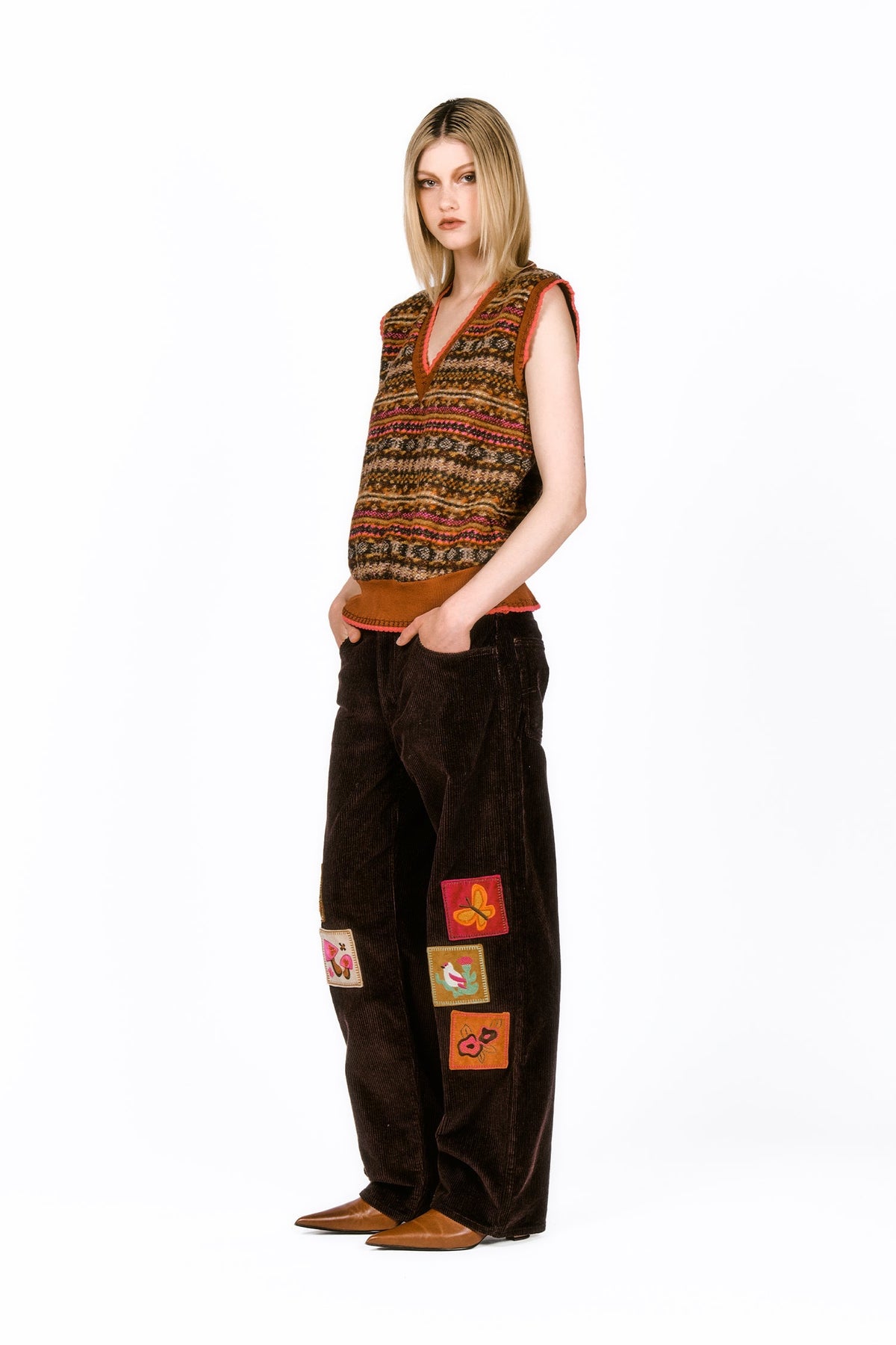 Fair Isle Fleece Vest | Anna Sui