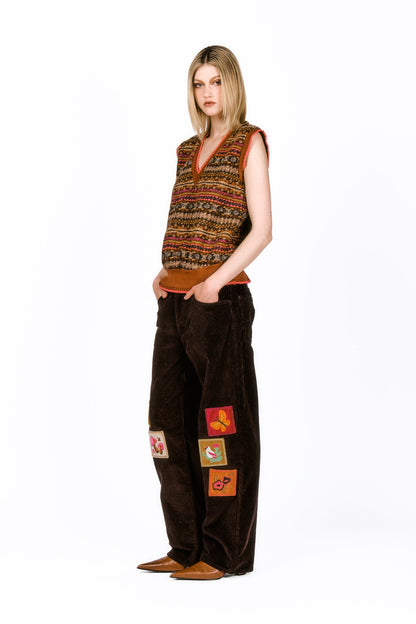 Fair Isle Fleece Vest | Anna Sui
